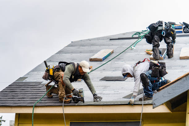 Professional Emergency Roof Repair technician working in New Bern, NC